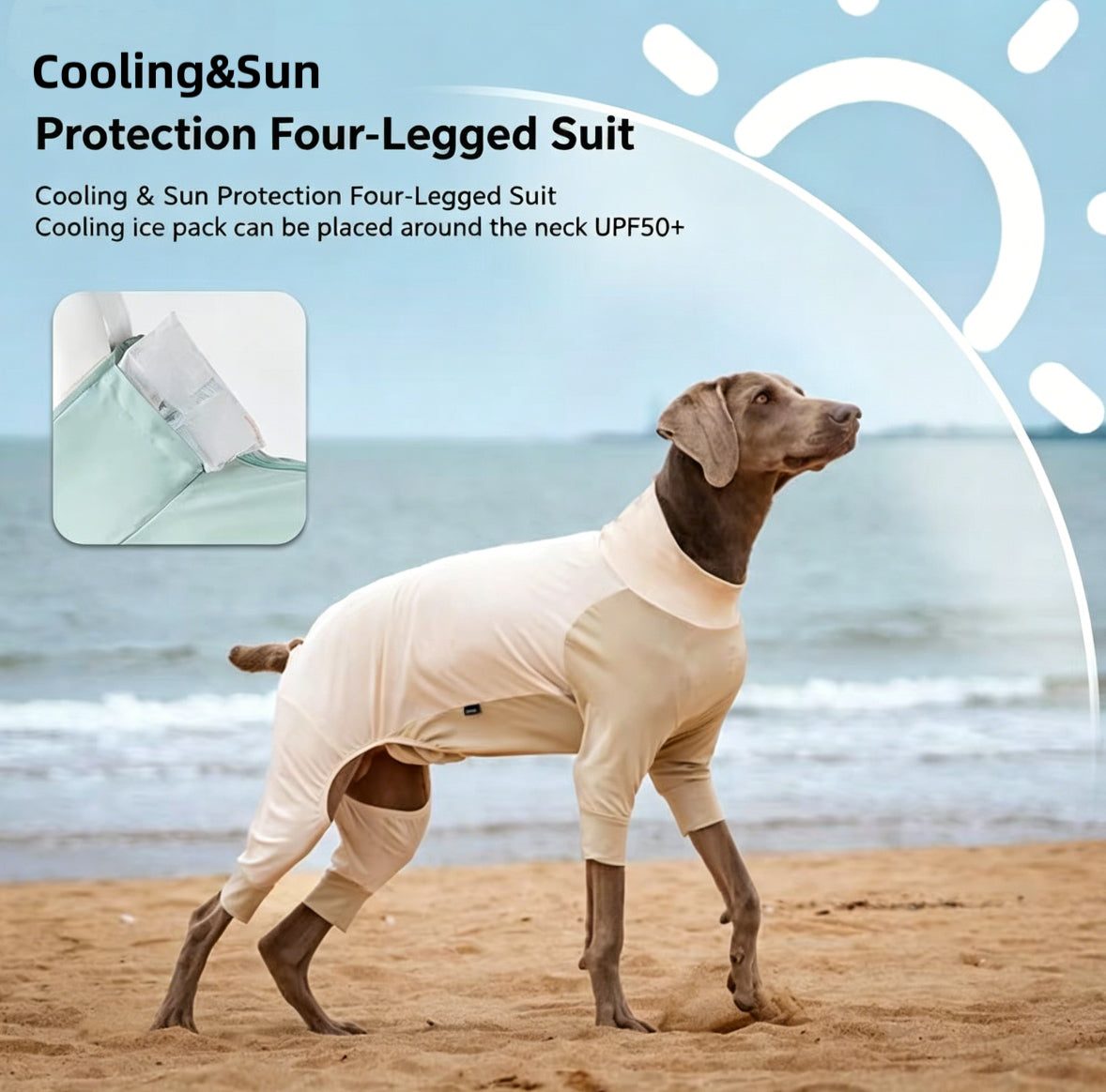 Dog Sun Protection Top for Large Breeds