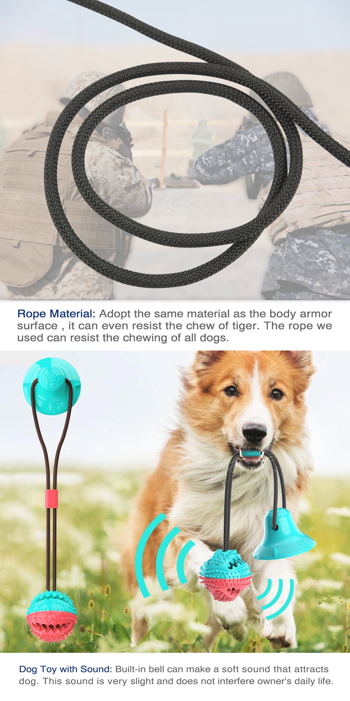 Suction Cup Dog Chew Ball Treat Dispenser
