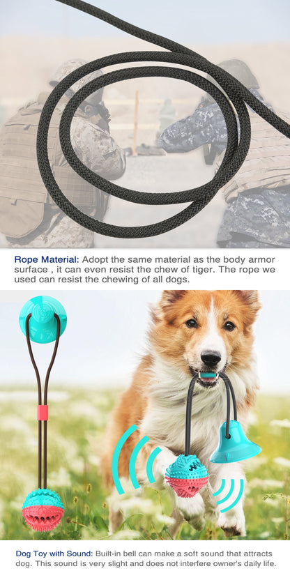 Suction Cup Dog Chew Ball Treat Dispenser