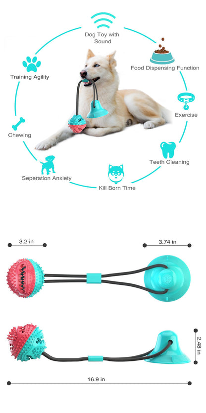 Suction Cup Dog Chew Ball Treat Dispenser